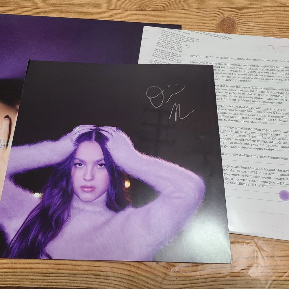 Olivia Rodrigo “Guts” Signed Vinyl - Picture 3 of 6